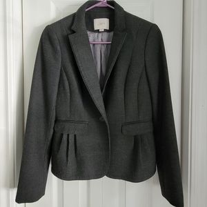 Ann Taylor LOFT Dark Gray Blazer with Liner